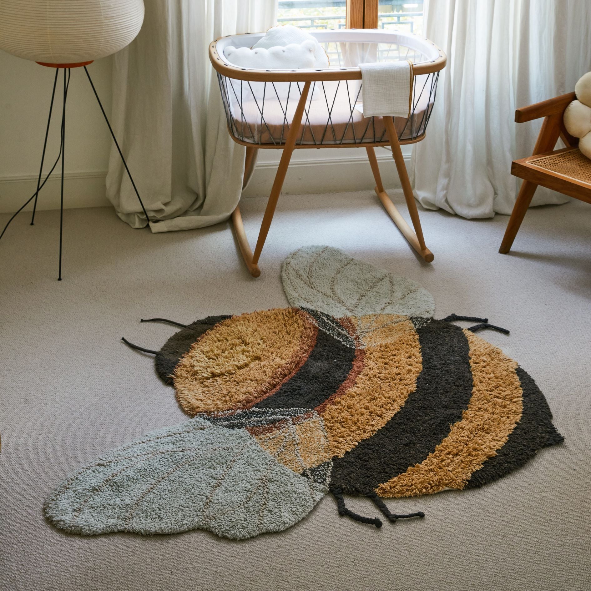 Tappeto lavabile Bee in cotone organico RugCycled®