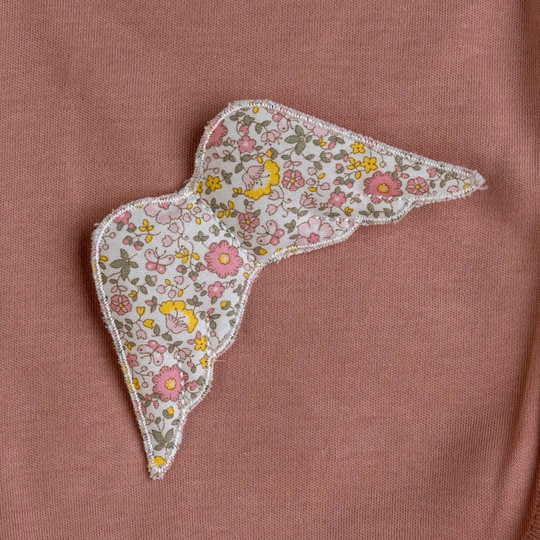 Square Wings Floral Pattern in Interlock Cotton